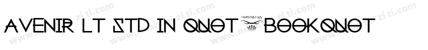 Avenir LT Std in quot;bookquot; weight字体转换